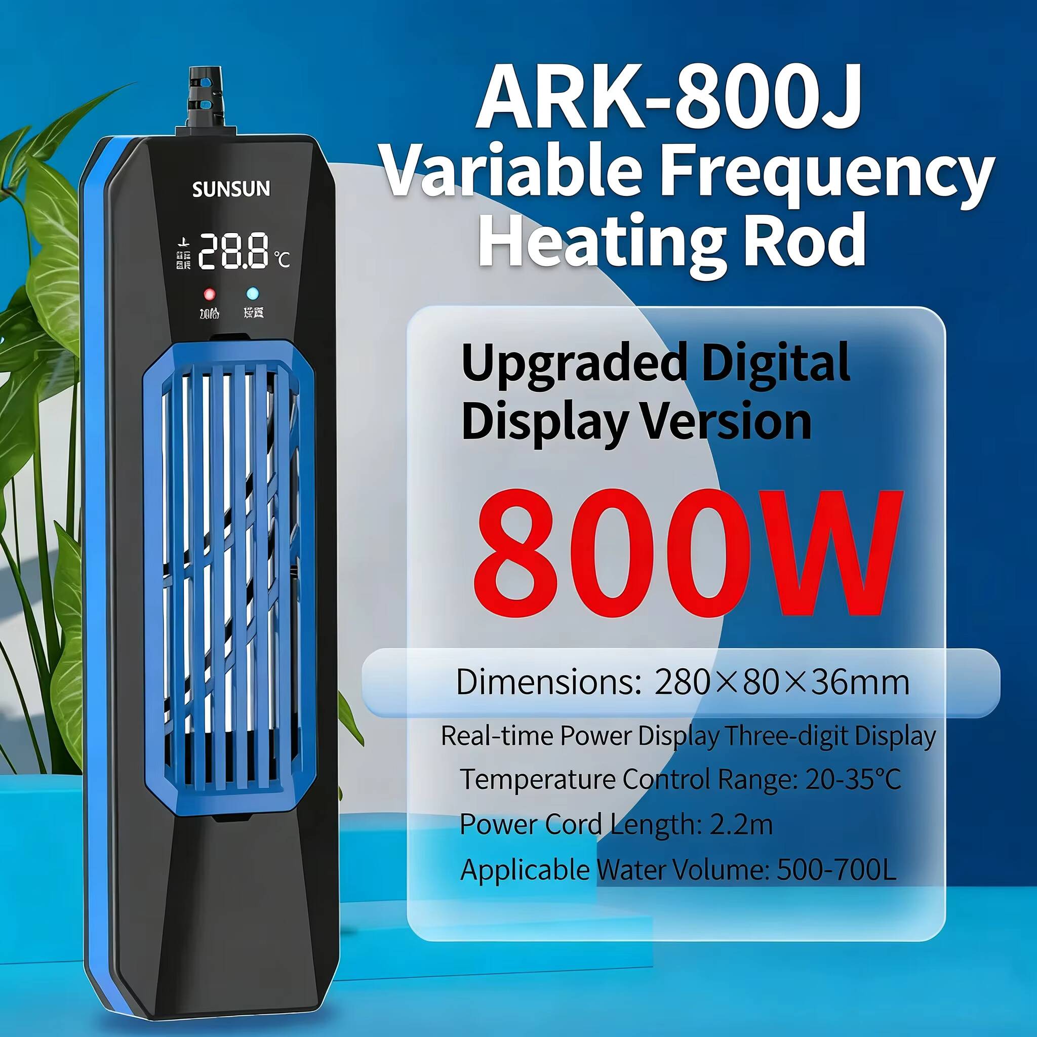 Reef Tank Filter - 50-1000W SUNSUN PTC ARK BARU Pemanas