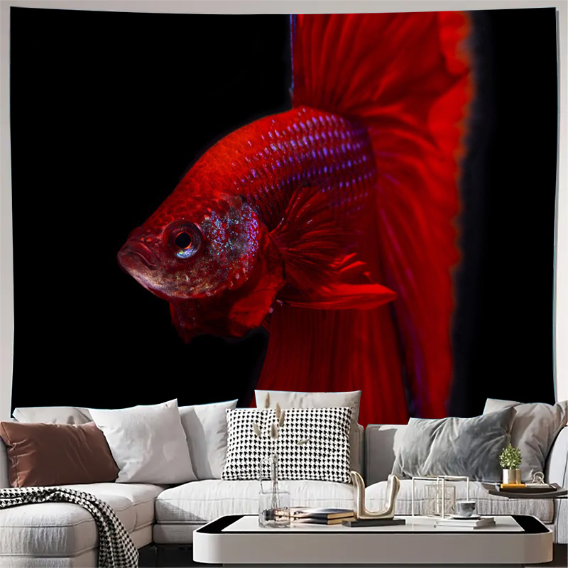 Ocean Aquarium - Permadani Ikan Betta Merah Cerah Hiasan