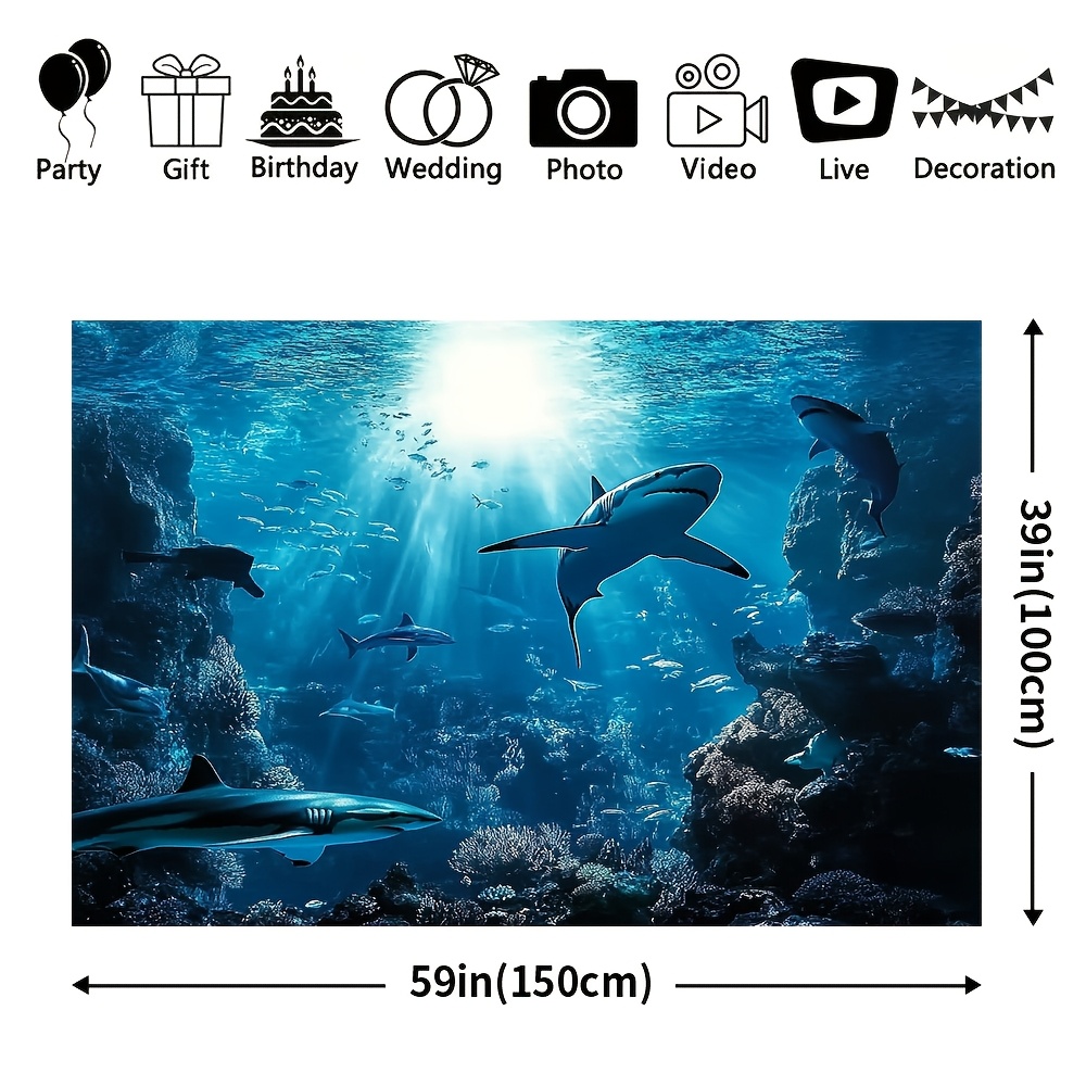 Tapestry Dinding Hiu Laut Dala - Ocean Aquarium ulasan dan harga