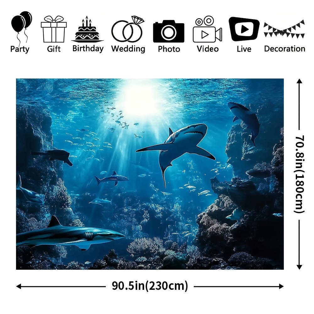 Tapestry Dinding Hiu Laut Dala - Ocean Aquarium ulasan dan harga