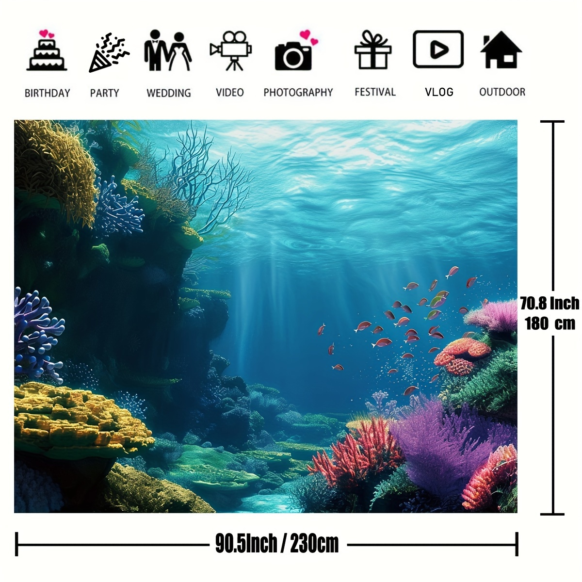 1 buah Hiasan Dinding Bertema  - Ocean Aquarium ulasan dan harga