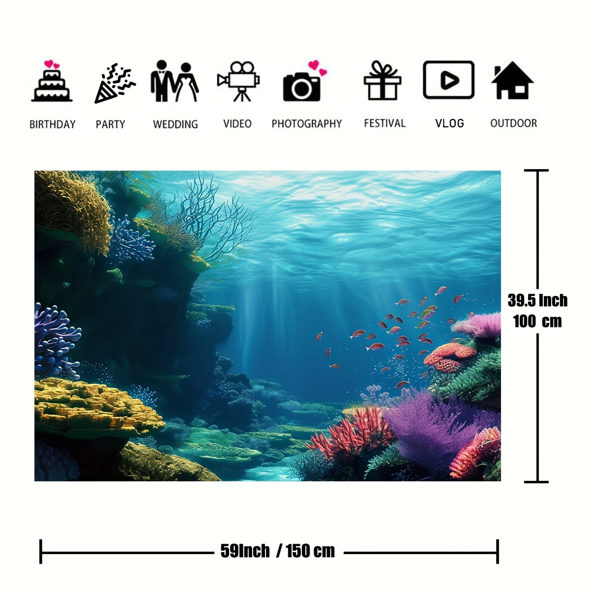 1 buah Hiasan Dinding Bertema  - Ocean Aquarium ulasan dan harga