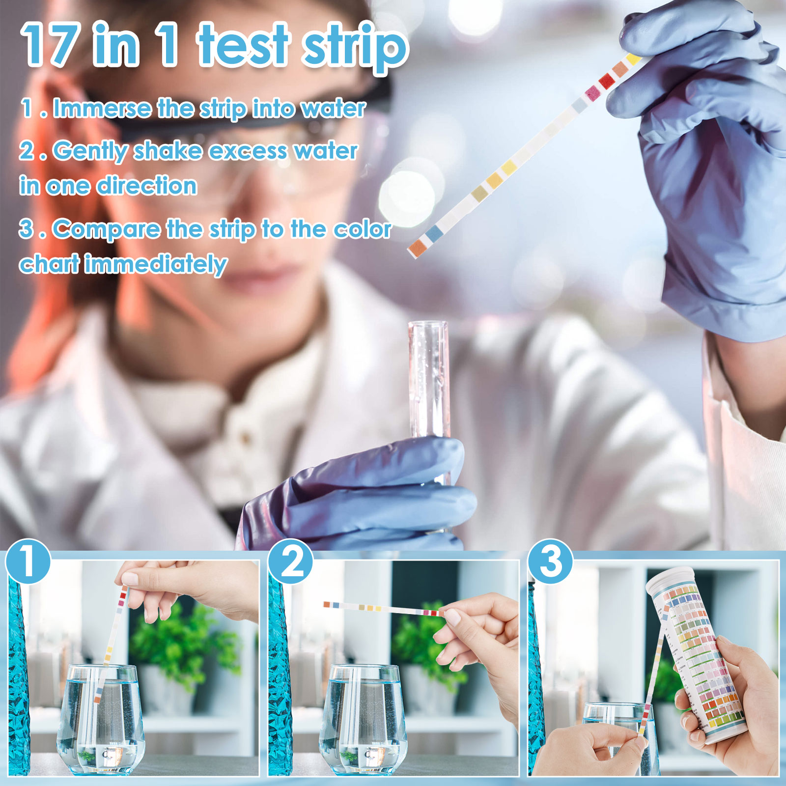 5-17 in 1 Strip uji akuarium S - Saltwater Tank ulasan dan harga